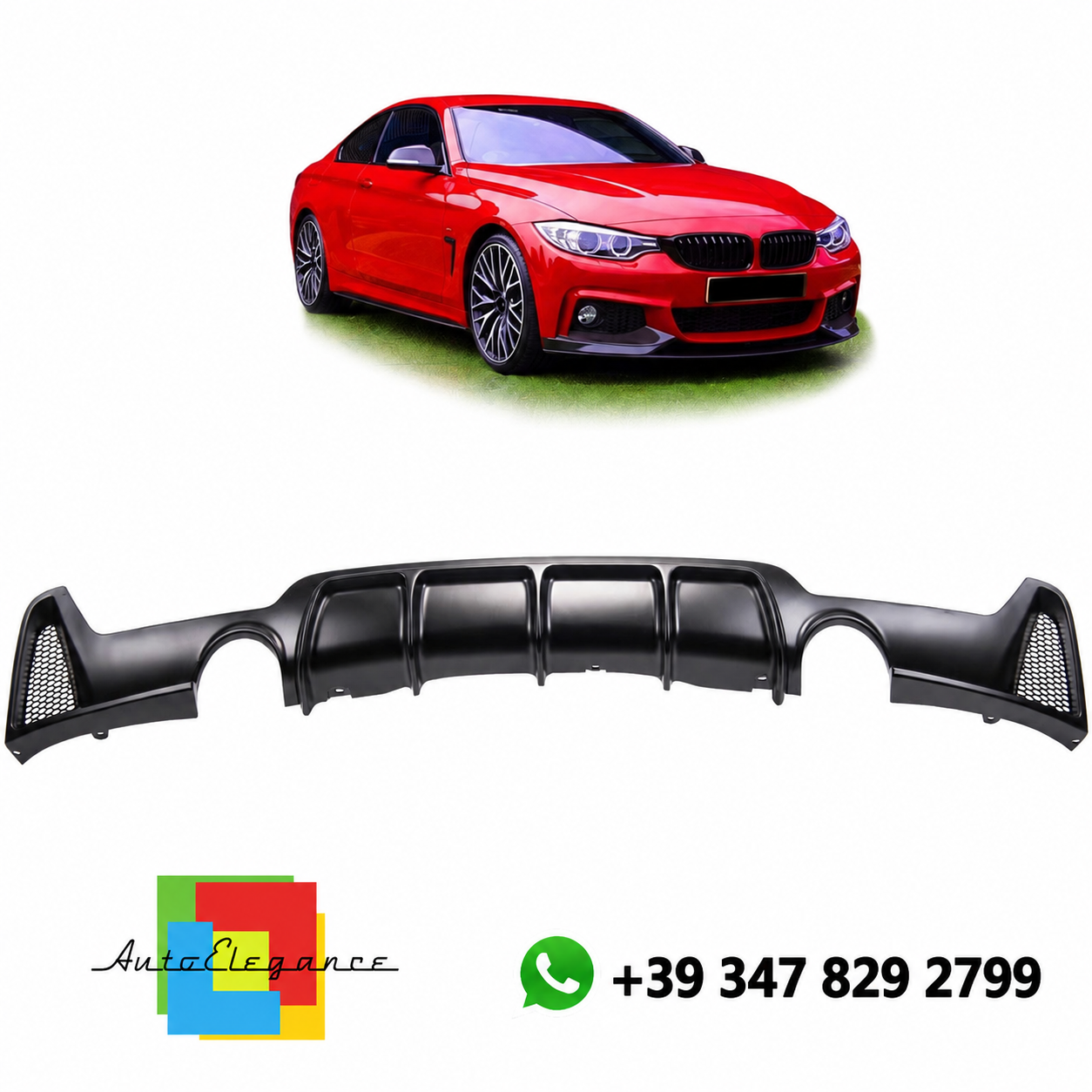 👉Diffusore posteriore adatto per BMW Serie 4 F32 F33 F36 2013-2021 👈