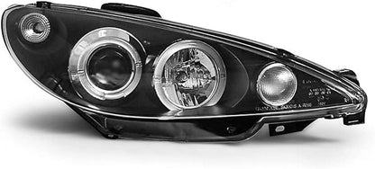 💫ART.7223 FARI "ANGEL EYES" NERI adatto per PEUGEOT 206 98-02💫