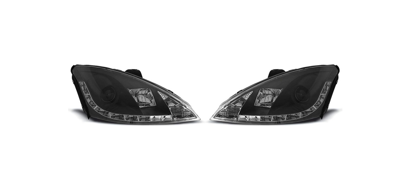 💫ART.6418 FARI ANTERIORI DAYLIGHT NERI per FORD FOCUS 2001-2004 💫