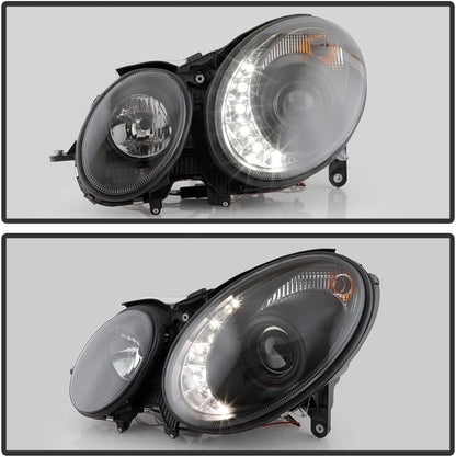 💫ART.7221 FARI "DAYLIGHT" NERI adatto per MERCEDES W211 Classe-E 02-06💫