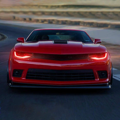 RGB Dual Beam Headlights for Chevy Camaro 2014 2015 with Sequential Amber Color, Multicolor DRL 