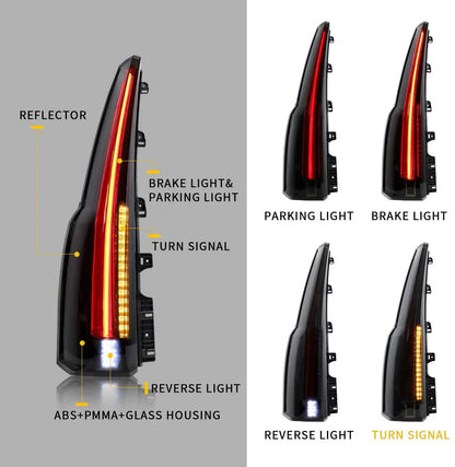 Fanali posteriori per GMC Yukon Denali XL FULL LED 2015-2019 ABS, PMMA, VETROMateriali YAB-GMC-0268