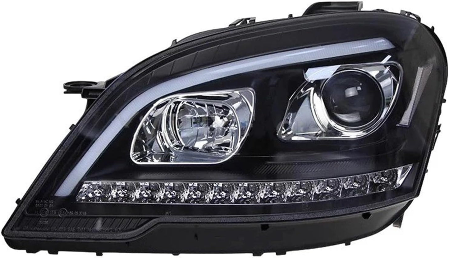 Gruppo Fari Anteriori Auto Per Benz W164 2009-2012 Stile LED Lampade Per Auto Luci Di Marcia Diurna ML Modifica GLE Accessori Per Fari 2 PCS Fari Passeggero Gruppo Faro Anteriore