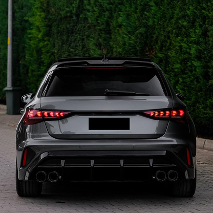 💫ART.8798 Diffusore Posteriore Nero Lucido per Audi A3 (8Y) S-Line/S3 Facelift 2025+💫
