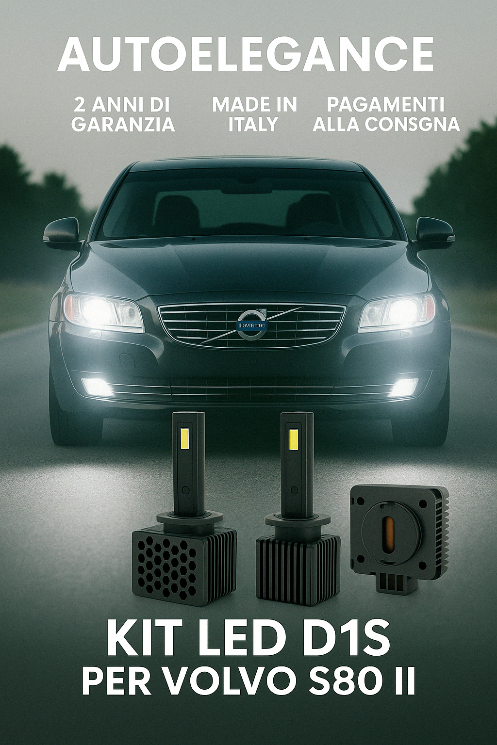 ⭐KIT XENON D1S 6000K ANABBAGLIANTI PER VOLVO S80 II – LUCE BIANCA POTENTE⭐