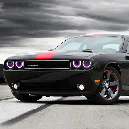 Halo LED Headlights (RGB) + Taillights for Dodge Challenger 2008-2014 