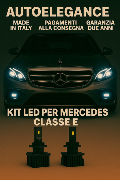 ❤️ KIT LED D1S 6000K BIANCO GHIACCIO ANABBAGLIANTI PER  MERCEDES CLASSE E ❤️
