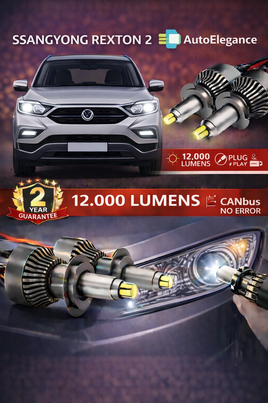 KIT LED per Ssangyong REXTON 2 ANABAGLIANTI H7 CANBUS Bianco 6500K 360 gradi
