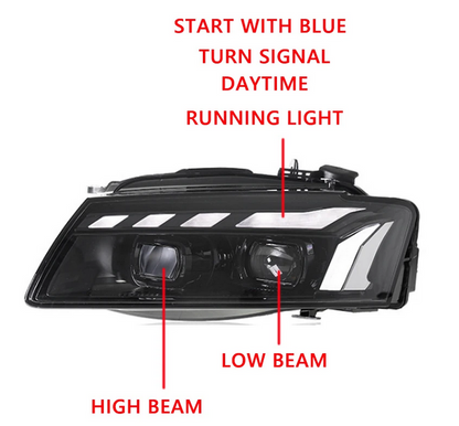 💕ART.8381 FARI ANTERIORI FULL FULL LED Audi A5 2008-2011💕