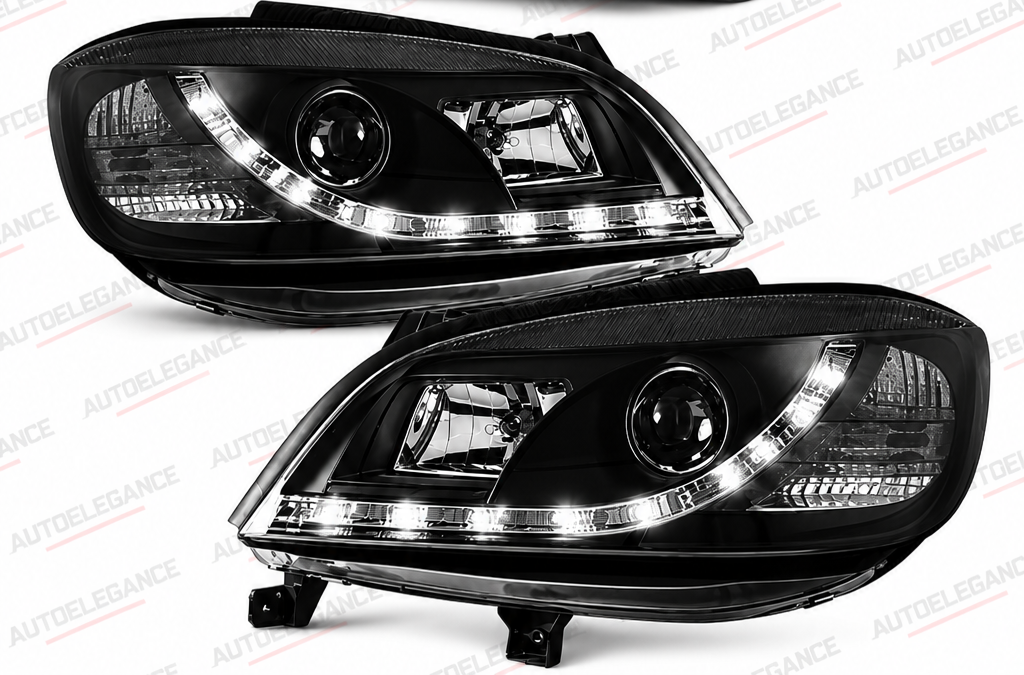 ART.11009 FARI ANTERIORI ADATTO PER OPEL ZAFIRA 04.99-06.05 NERO  LED
