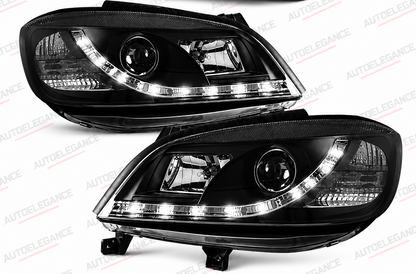 ART.11009 FARI ANTERIORI ADATTO PER OPEL ZAFIRA 04.99-06.05 NERO  LED