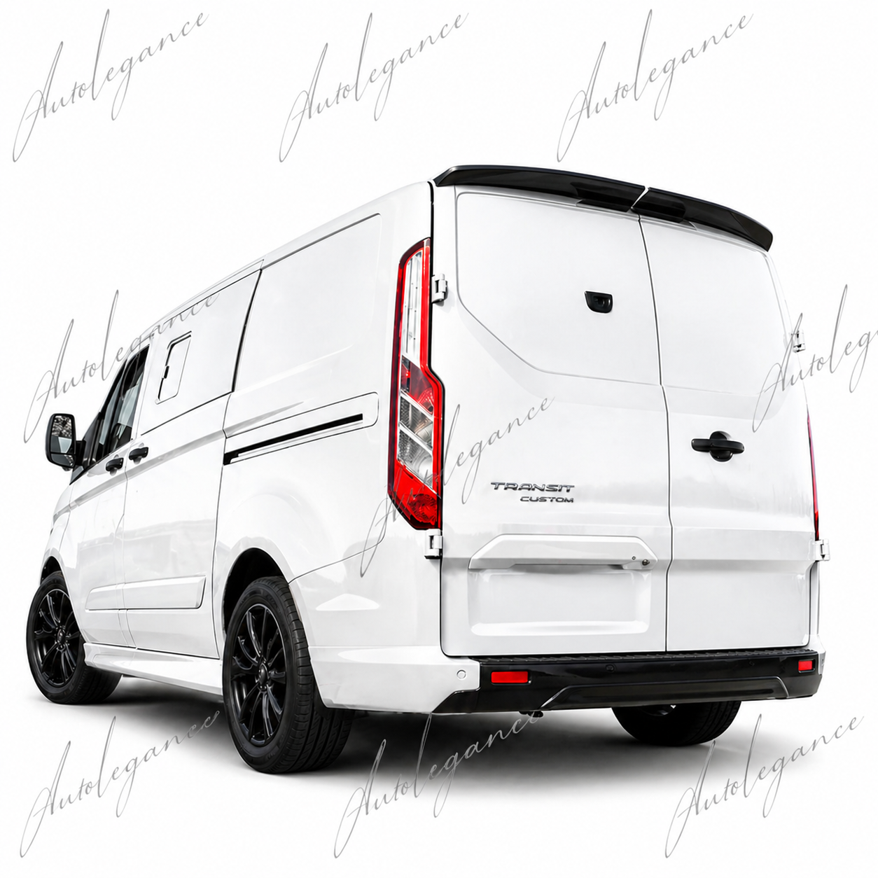 🔥ART.9730 SPOILER TETT PER FORD CUSTOM IN ABS NERO LUCIDO / 12 -17 (2  PARTI)🔥