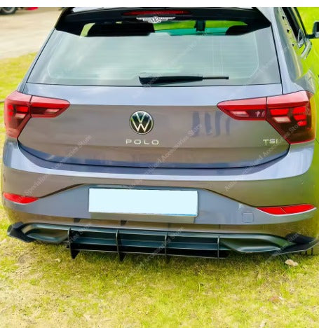 Diffusore Posteriore Paraurti Posteriore Splitter Per VW Polo 8 AW