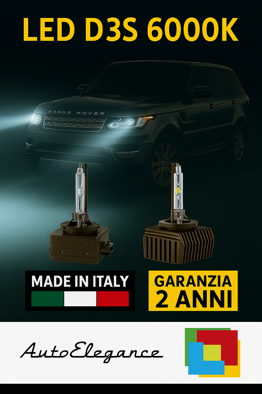 ❤️ KIT LED D3S 6000K BIANCO GHIACCIO ANABBAGLIANTI PER  RANGE ROVER SPORT   ❤️