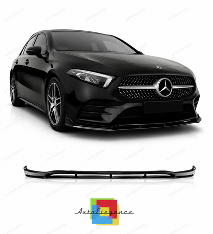 💕SOTTOPARAURTI SPLITTER ANTERIORE MERCEDES CLASSE A W177 24- NERO LUCIDO💕