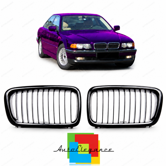 👉Griglia anteriore a linea singola nero opaco adatta per BMW Serie7 E38 94-01👈