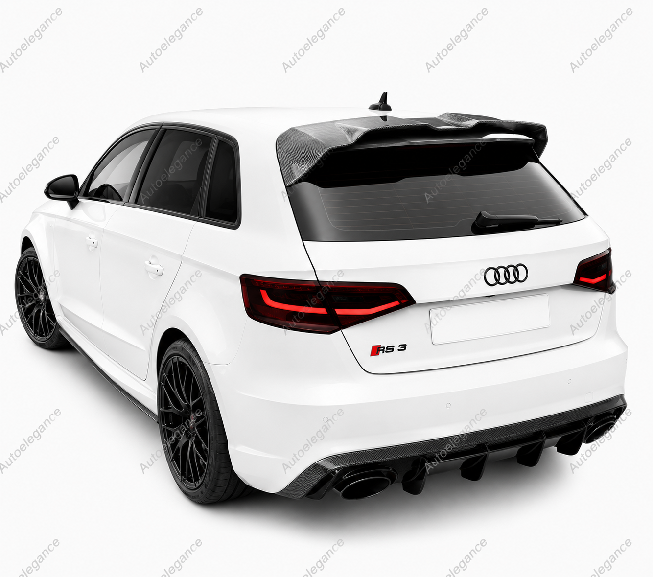 🔥SPOILER POSTERIORE PER TETTO AUDI A3 S3 RS3 8Y SPORTBACK FIBER CARBON LOOK🔥