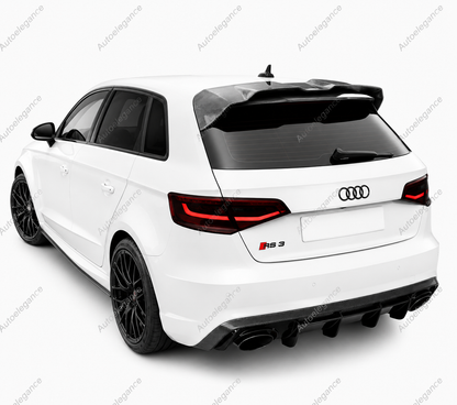 🔥SPOILER POSTERIORE PER TETTO AUDI A3 S3 RS3 8Y SPORTBACK FIBER CARBON LOOK🔥