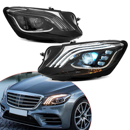Faro LED per Mercedes-Benz Classe S W222 6a generazione 2014-2017 con DRL blu