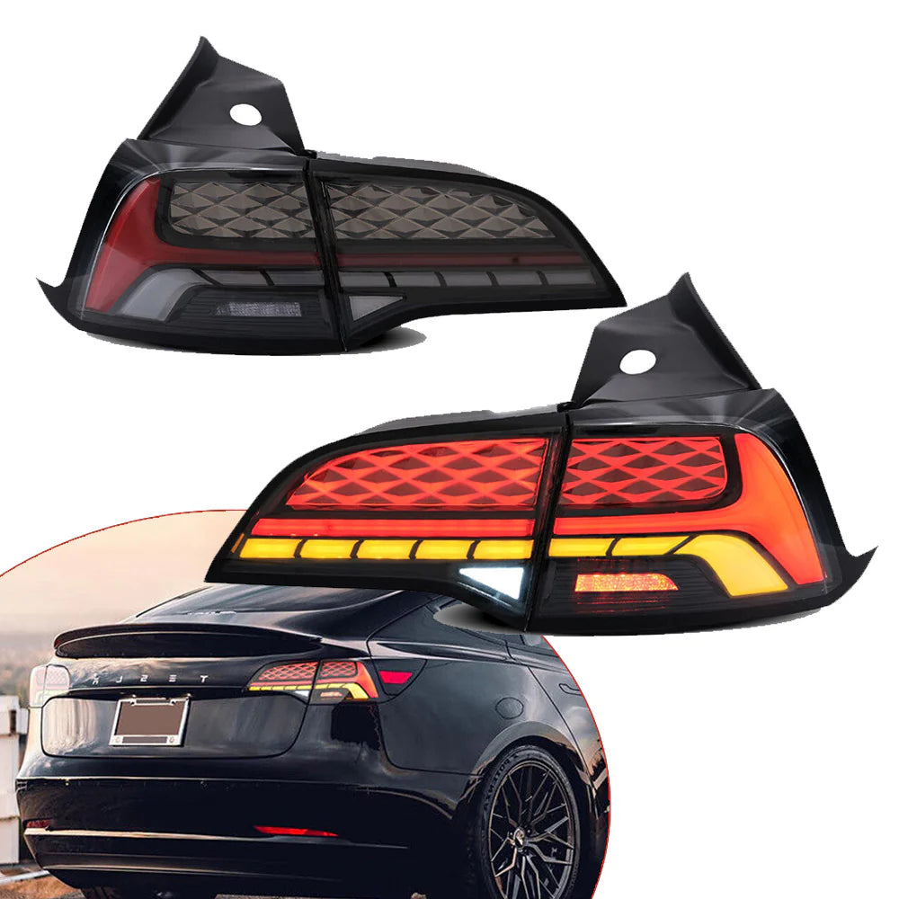 Luci posteriori a LED per fanali posteriori Tesla Model 3/Y 2017-2023 con animazione di avvio