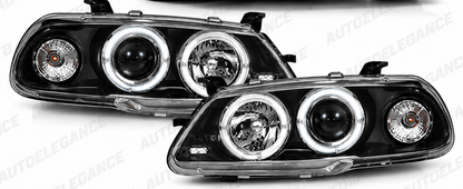 ART.11017 FARI ANTERIORI ADATTO PER OPEL ASTRA F 09.91-08.94 NERO LED