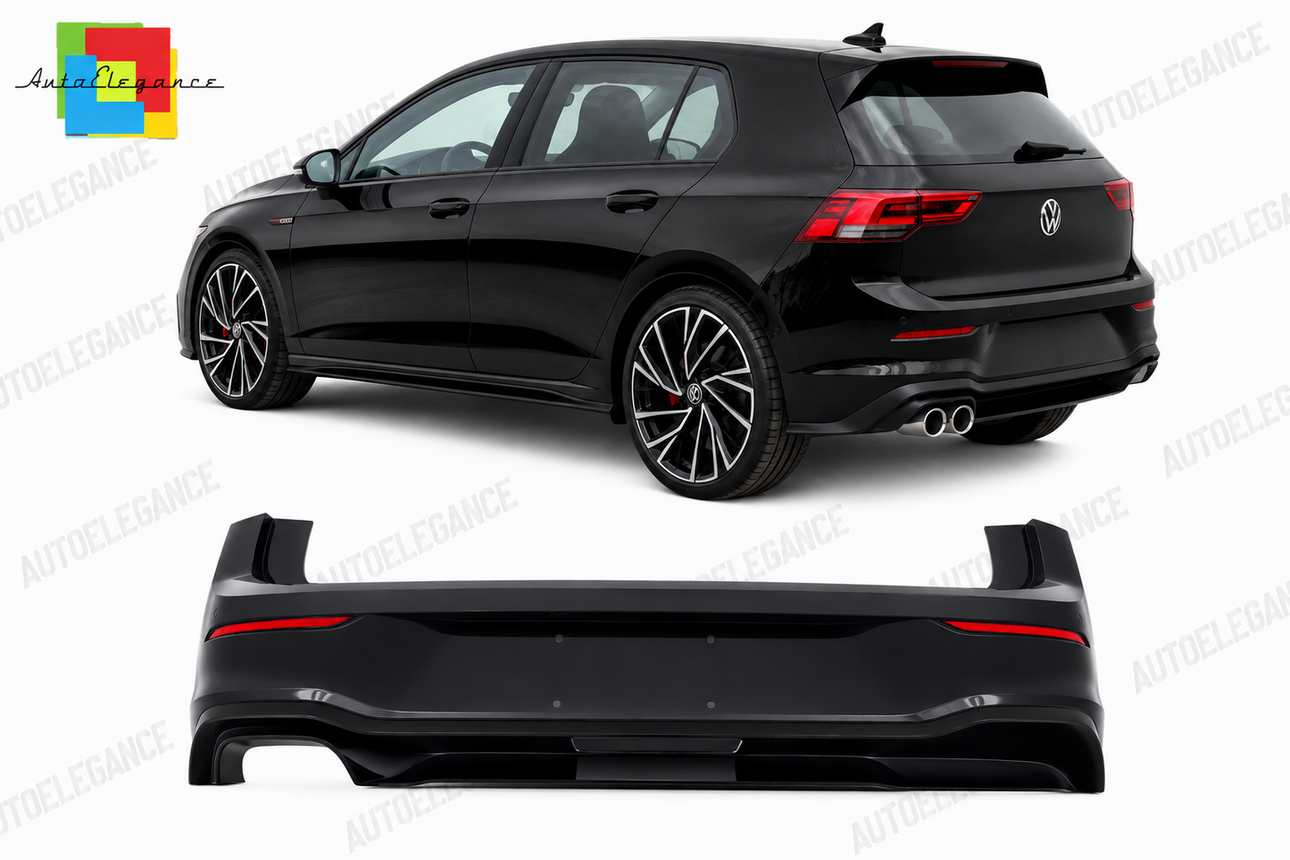 💕PARAURTI POSTERIORE VOLKSWAGEN VW GOLF 8 LOOK GTD💕