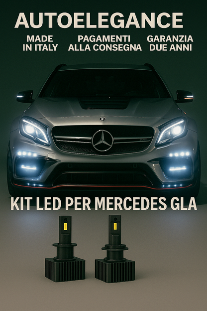 ❤️ KIT LED D3S 6000K BIANCO GHIACCIO ANABBAGLIANTI PER  MERCEDES GLA❤️