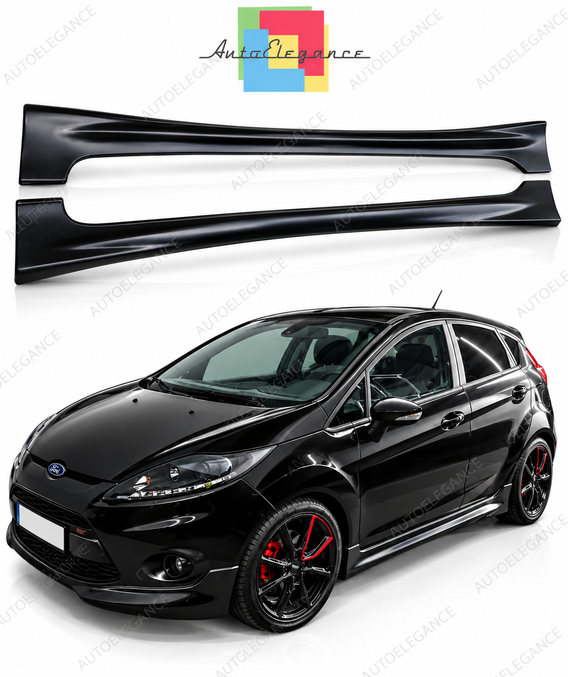 👉ART.0864 Minigonne laterali adatto per Ford Fiesta VI stile ST/Zetec S👈
