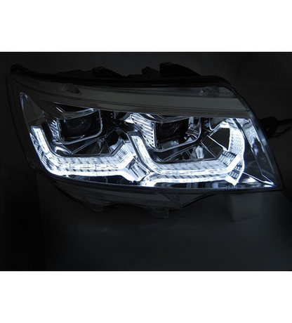💕 Fari Anteriori Adatto per VW T6.1 2020- Tube Light DRL LED Cromati Sequenziali 💕