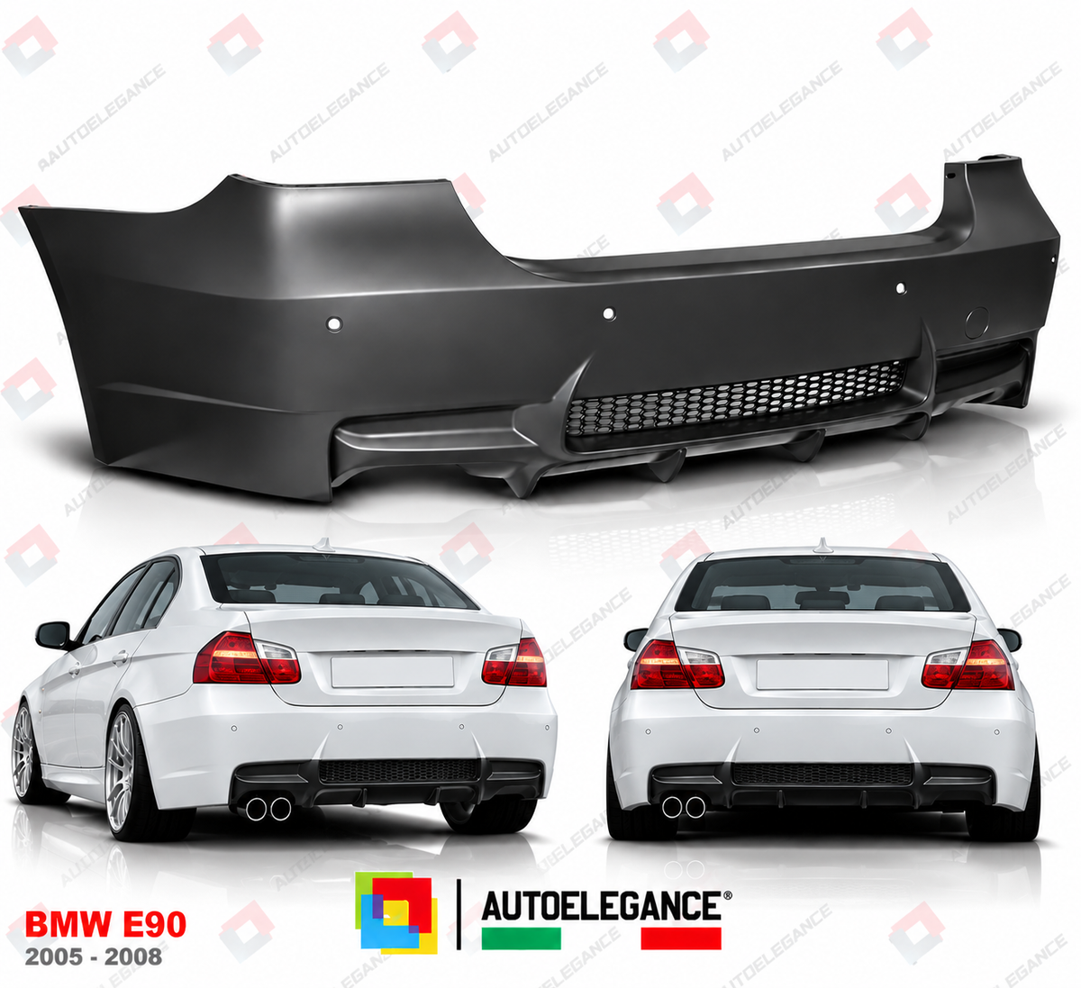 PARAURTI POSTERIORE STILE SPORT PDC adatto per BMW E90 05-11 LOOK M3