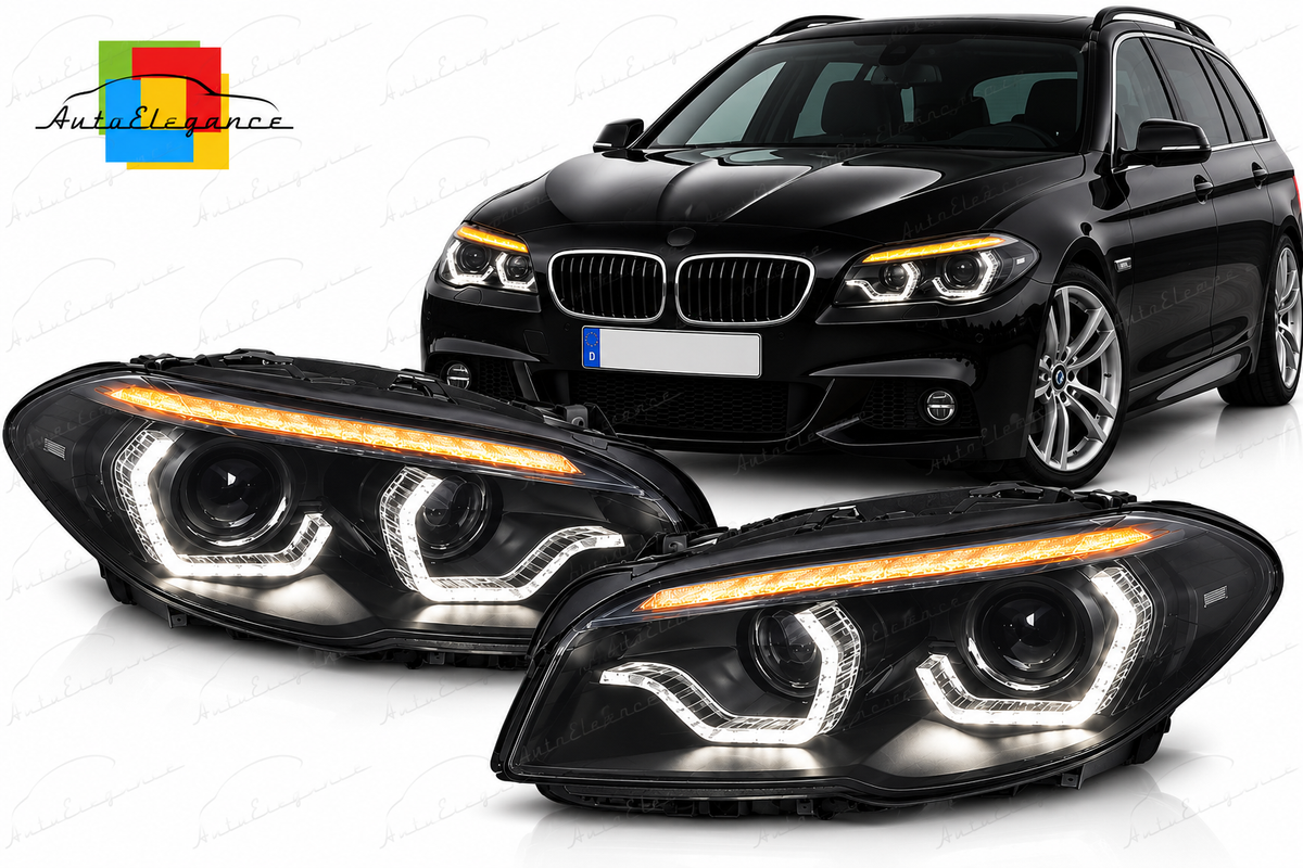 FARI XENO AFS ANGEL EYES LED DRL BLACK SEQ ADATTI PER BMW F10/F11 10-13