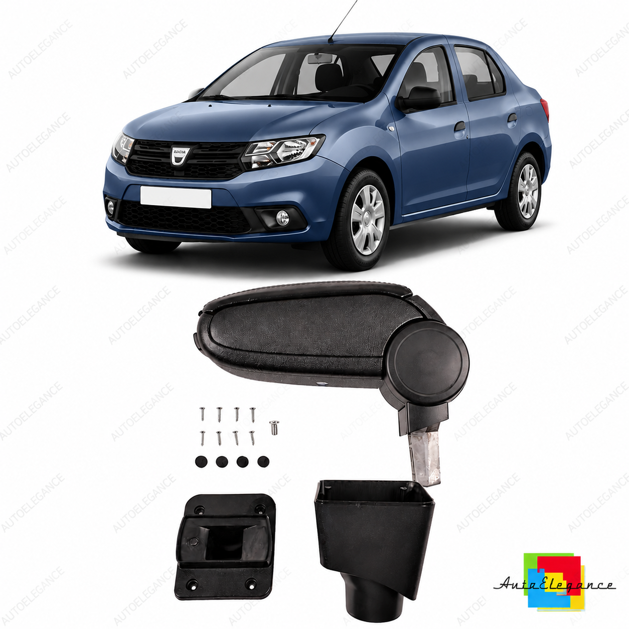 👉Bracciolo in pelle PU con vano portaoggetti Dacia Logan II Sandero II 13-20👈