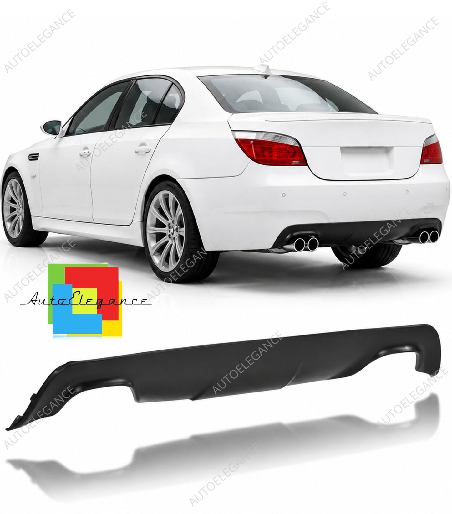 👉Diffusore paraurti posteriore adatto per BMW Serie5 E60 E61 2003-2010 M-Tech👈