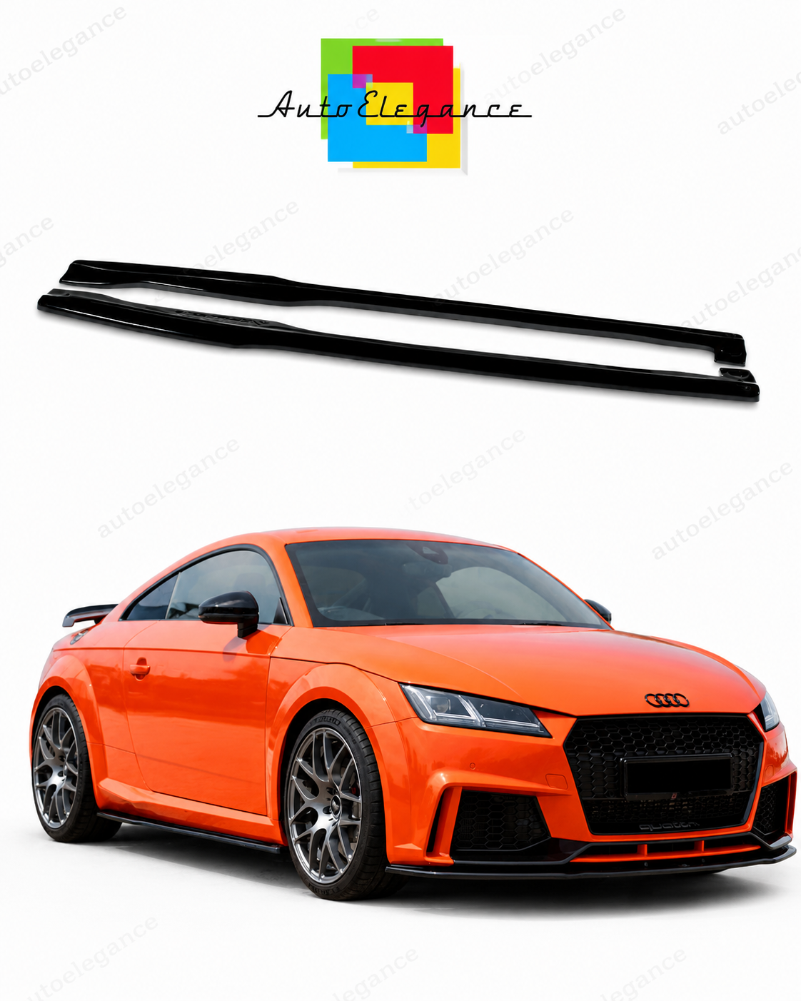 💕 Sotto  minigonne  adatto per Audi TT Mk3 8S RS  nero lucido 💕