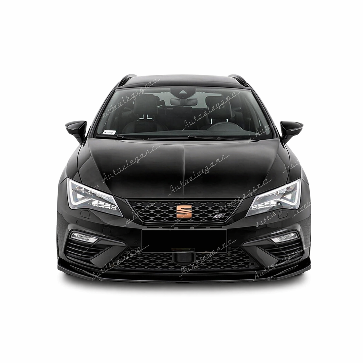 🔥ART.9572 SPLITTER ANTERIORE LEON MK 3.5 FL MAX V5 NERO LUCIDO / 2017-2020🔥