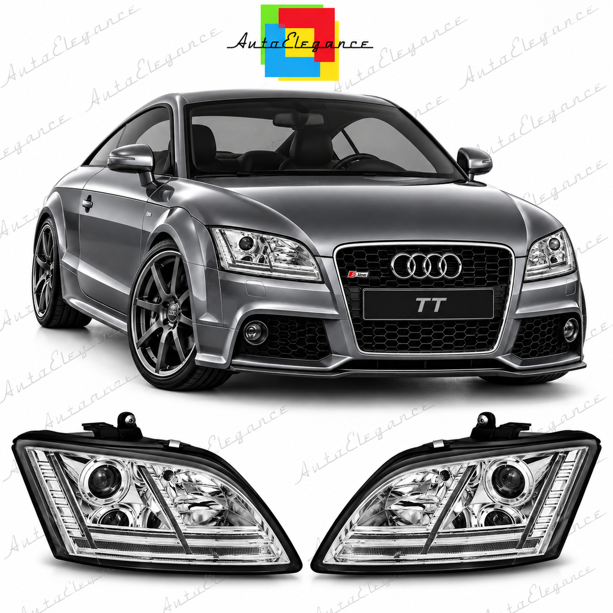 ART.10659 FARI  ANTERIORI ADATTO  PER AUDI TT 06-10 8J CON AFS