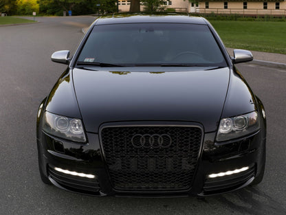0578💥GRIGLIA ADATTO PER AUDI A6 4F 2004-2011 LOOK RS6 NERO LUCIDA💥