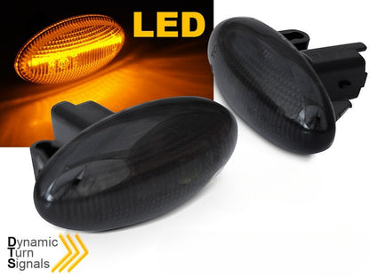 🤩FARI SIGNALI LED NERI SEQ ADATTO PER PEUGEOT 107/206/307 CITROEN C1C2C3C4🤩