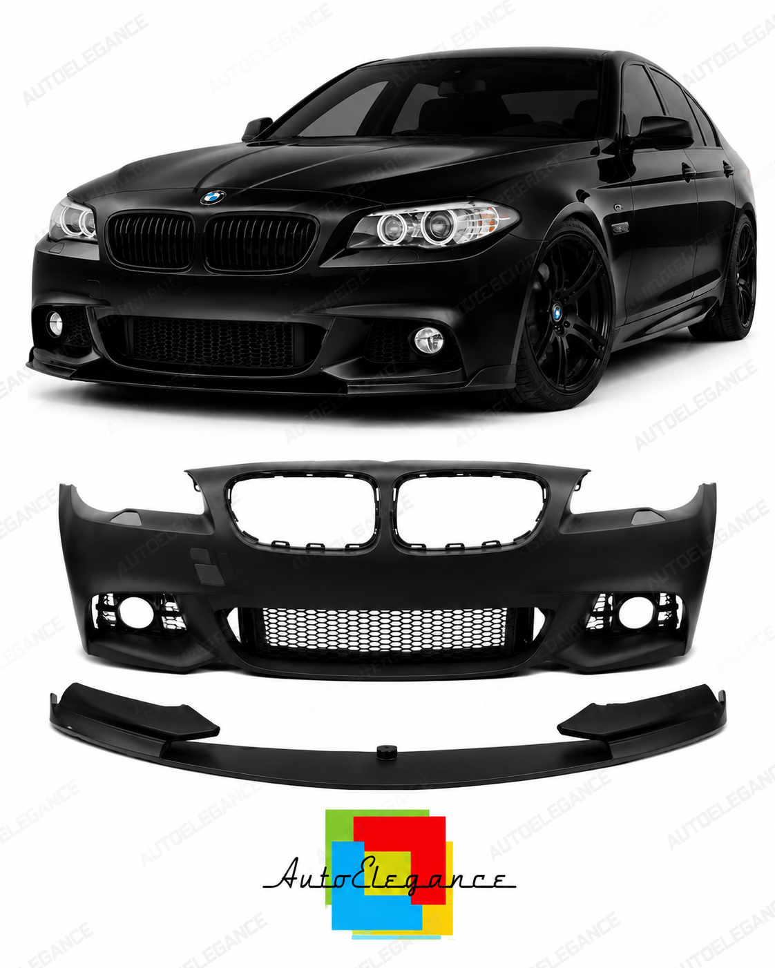 💕PARAURTI ANTERIORE BMW F10 F11 13-17 LOOK M PERFORMANCE SRA💕
