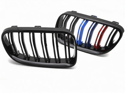 💫ART.7389 GRIGLIA TRICOLORE DOPPIA BARRA per BMW E92 / E93 LCI 10-13💫