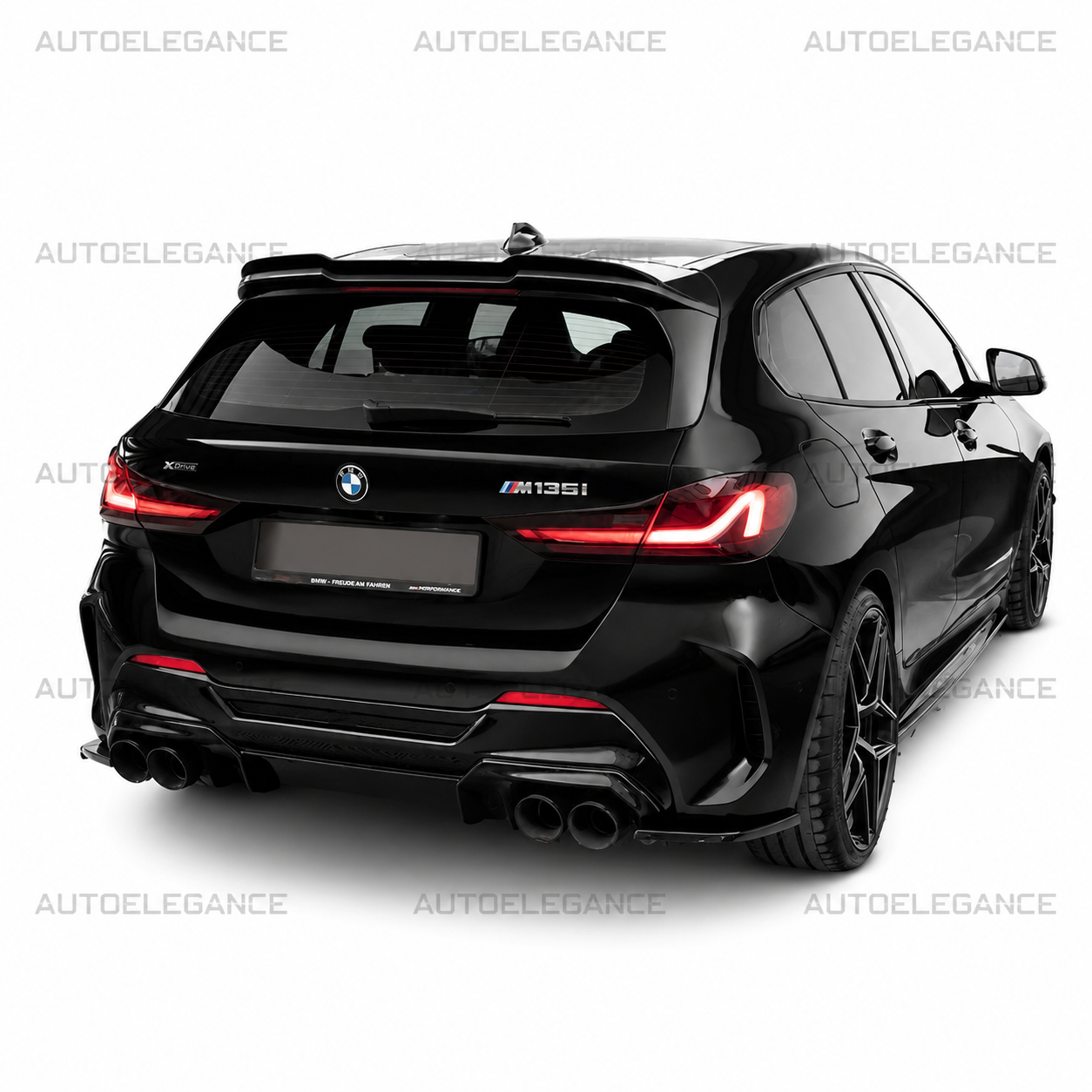 💫Flaps Posteriori 2 pezzi Nero lucido Per BMW 1 M-Pack / M135i F40 2019-2024💫