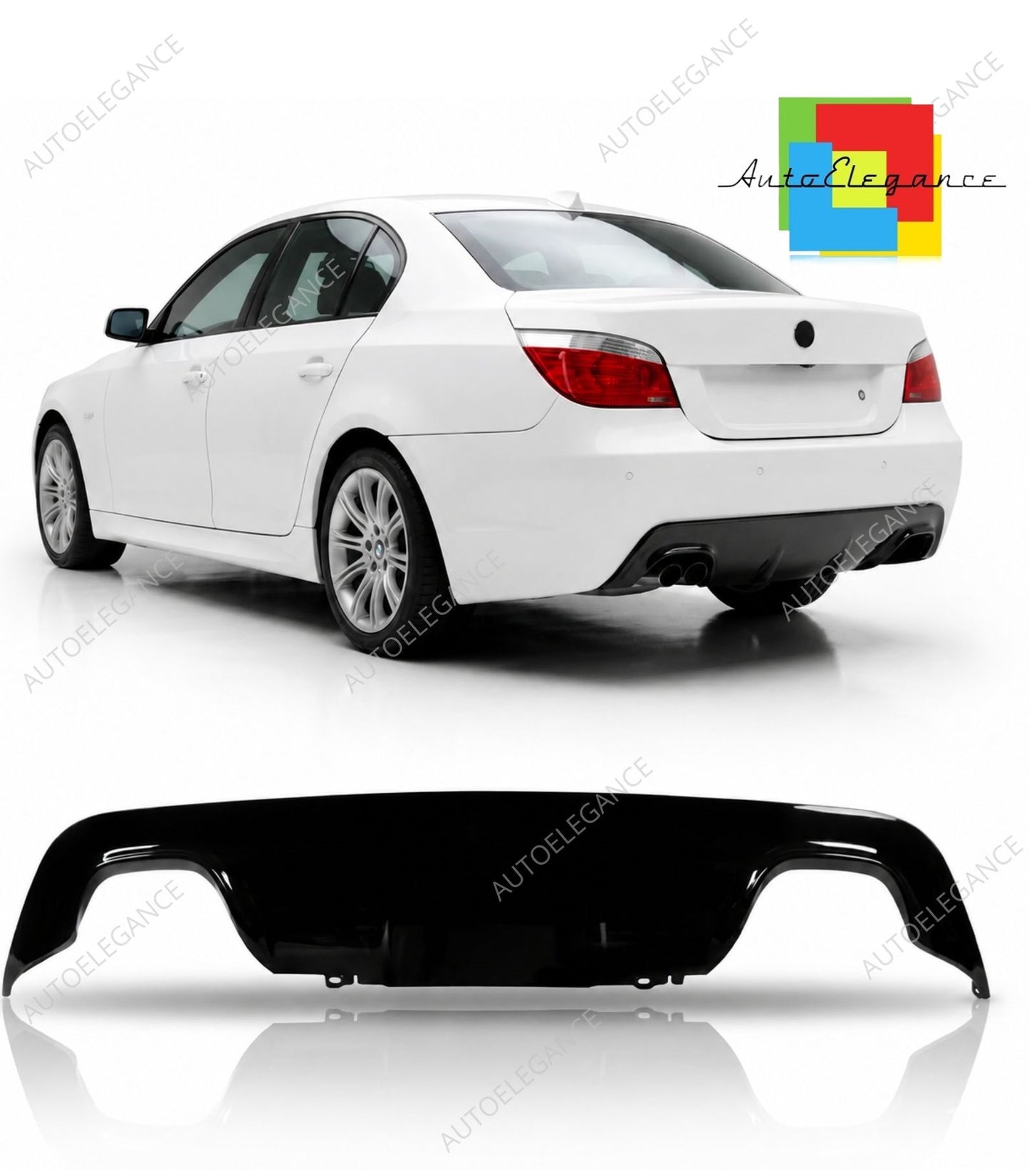 👉Diffusore posteriore lucido nero adatto per BMW Serie 5 E60 E61 2003-2010👈