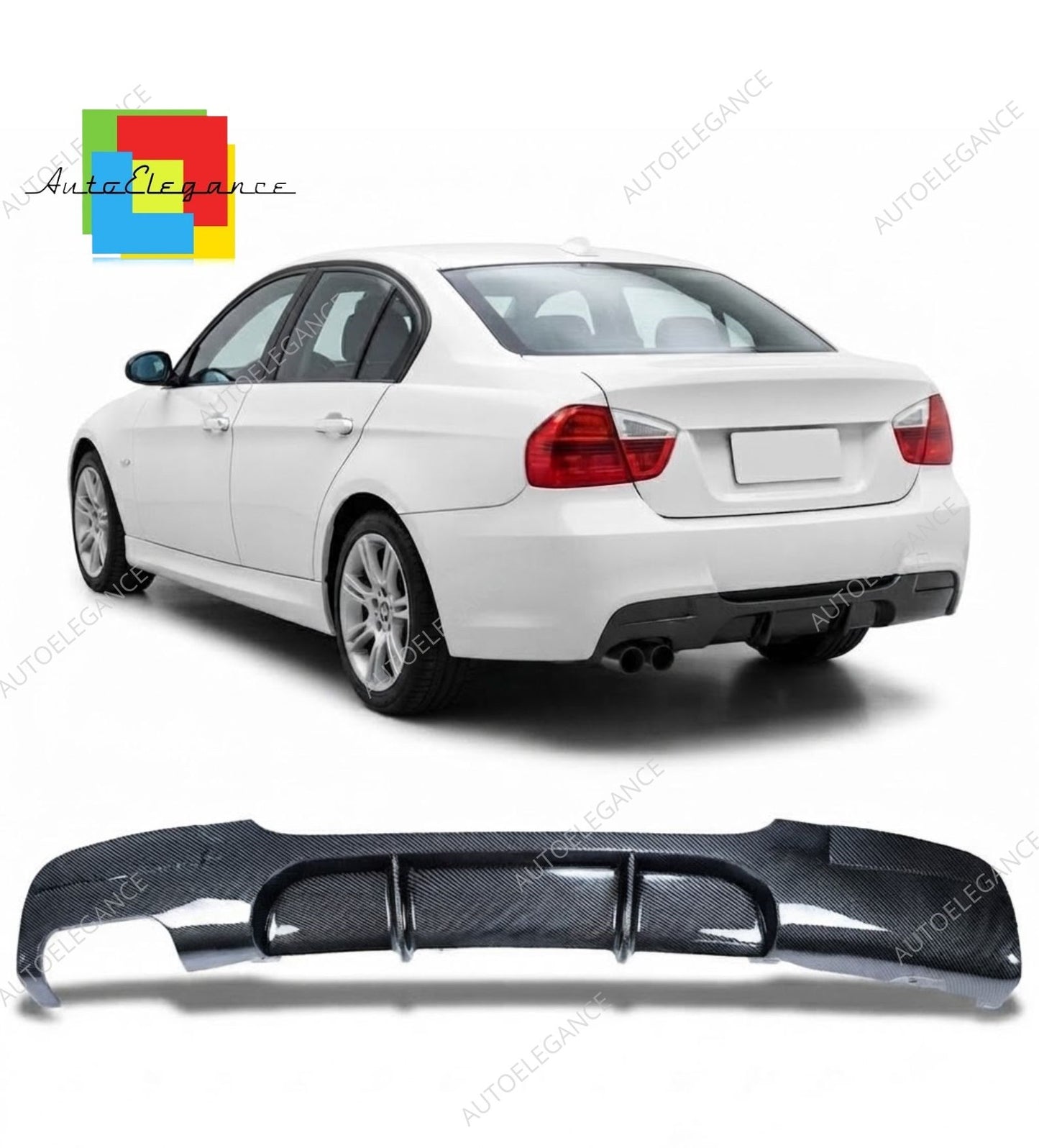 👉Diffusore posteriore look carbonio adatto per BMW Serie 3 E90 E91 2004-2011👈
