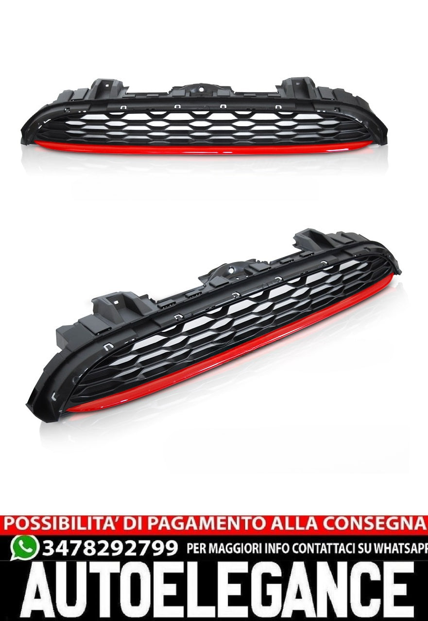 BLACK RED SPORT GRILLE SUITABLE FOR MINI COOPER F55 F56 F57 14-21