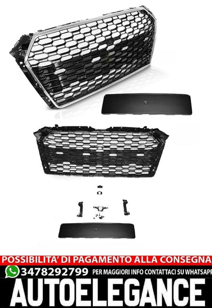 BLACK CHROME SPORT GRILLE SUITABLE FOR AUDI A4 B9 15-19