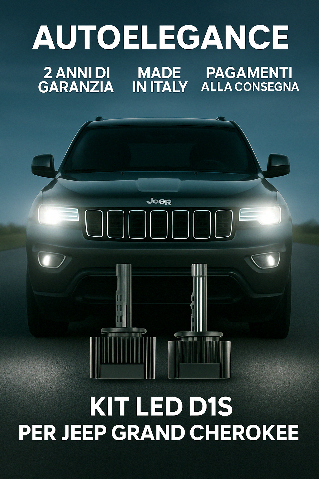 ⭐KIT XENON D1S 6000K ANABBAGLIANTI PER JEEP GRAND CHEROKE – LUCE BIANCA POTENTE⭐