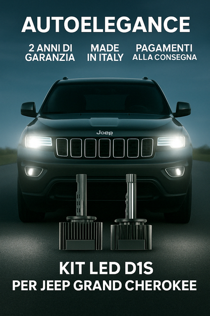 ⭐KIT XENON D1S 6000K ANABBAGLIANTI PER JEEP GRAND CHEROKE – LUCE BIANCA POTENTE⭐