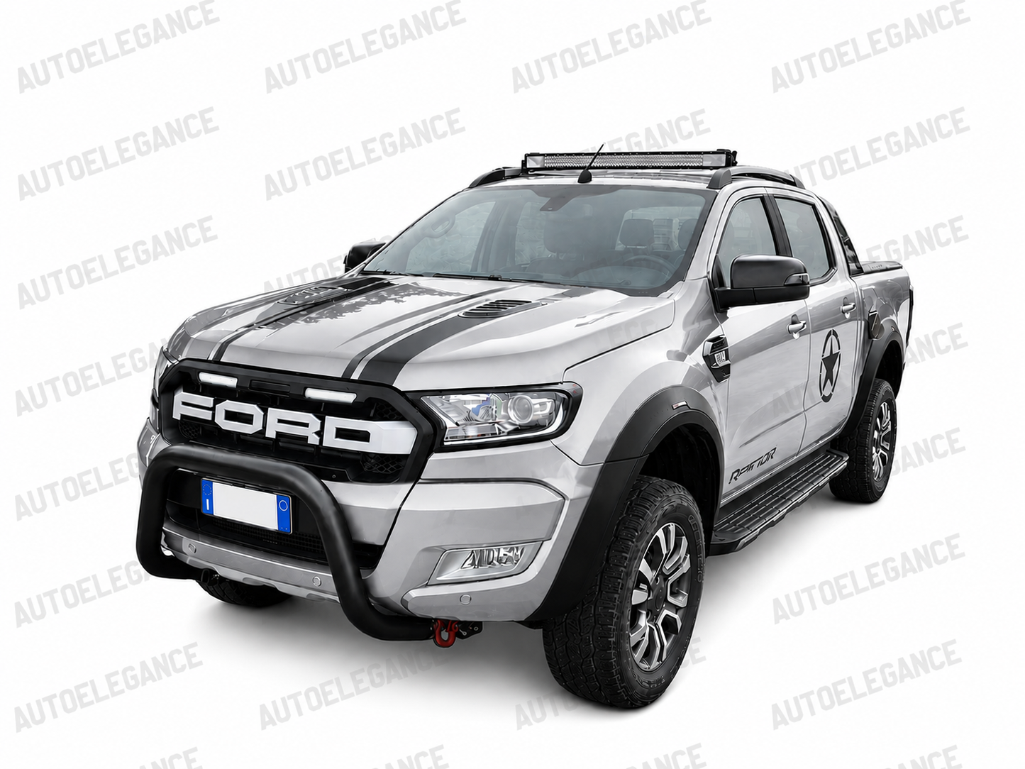 ART. 0043 BULLBAR  FORD RANGER T6 2015+ NERO OPACO