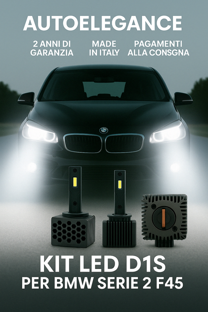 ⭐KIT XENON D1S 6000K ANABBAGLIANTI PER BMW SERIE 2 F45 – LUCE BIANCA POTENTE⭐