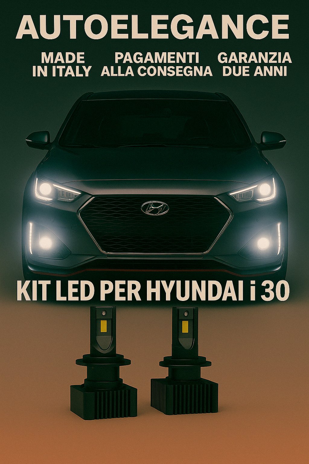 ❤️ KIT LED D1S 6000K BIANCO GHIACCIO ANABBAGLIANTI PER  HYUNDAI I30 ❤️